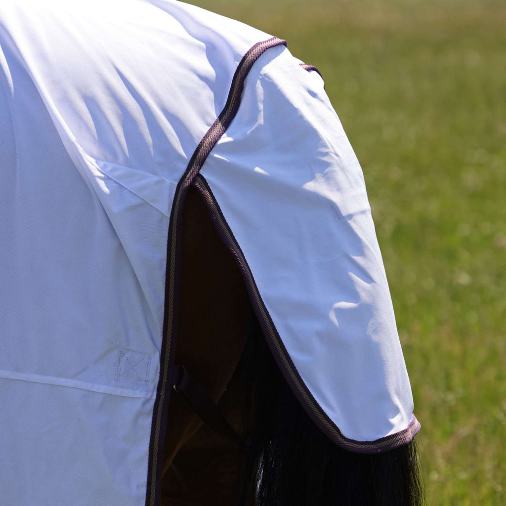 Highlander Plus by Shires Vliegendeken Combo Wit/Black Cherry