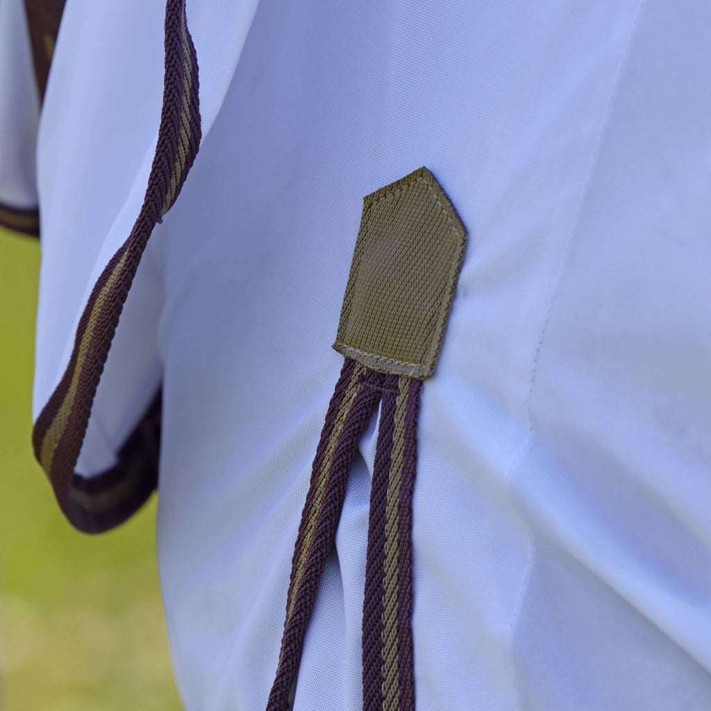 Highlander Plus by Shires Vliegendeken Combo Wit/Black Cherry