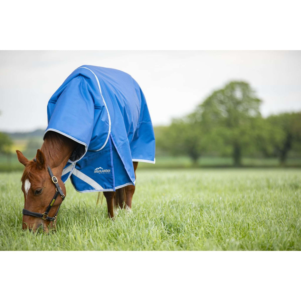 Highlander Original by Shires Winterdeken Turnout 200g met Halsstuk Blauw