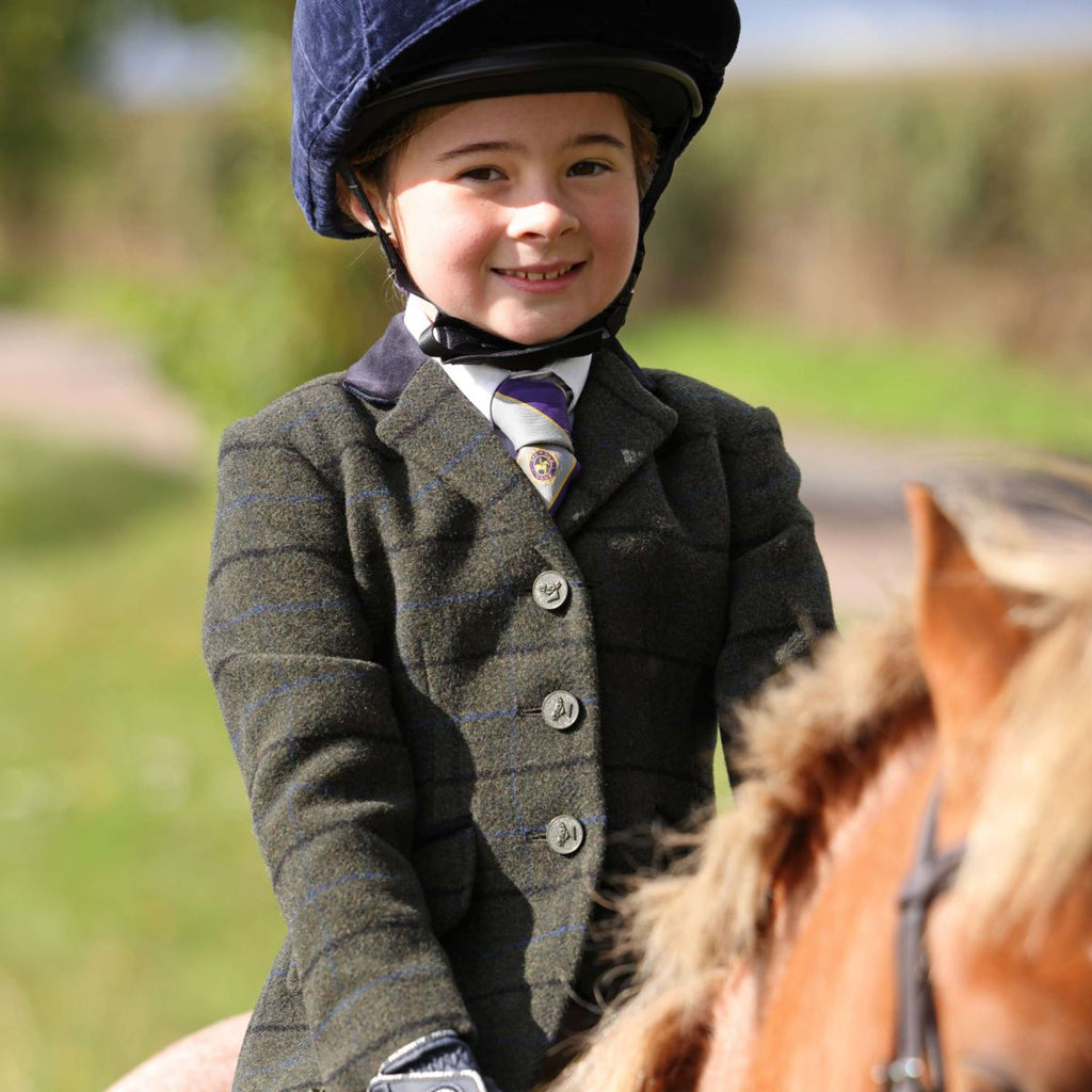 Aubrion by Shires Wedstrijdjasje Saratoga Kinderen Donker Groen Check