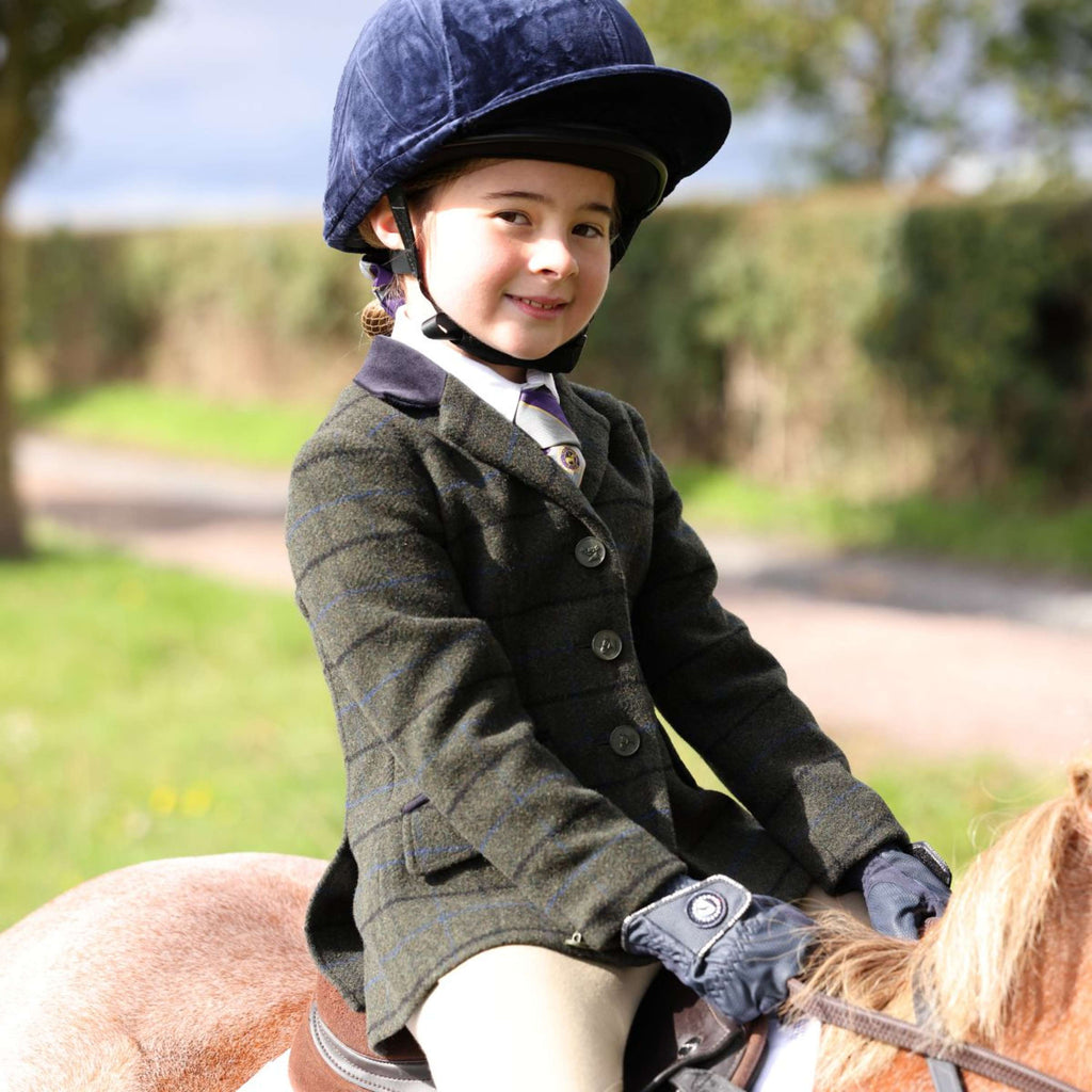Aubrion by Shires Wedstrijdjasje Saratoga Kinderen Donker Groen Check