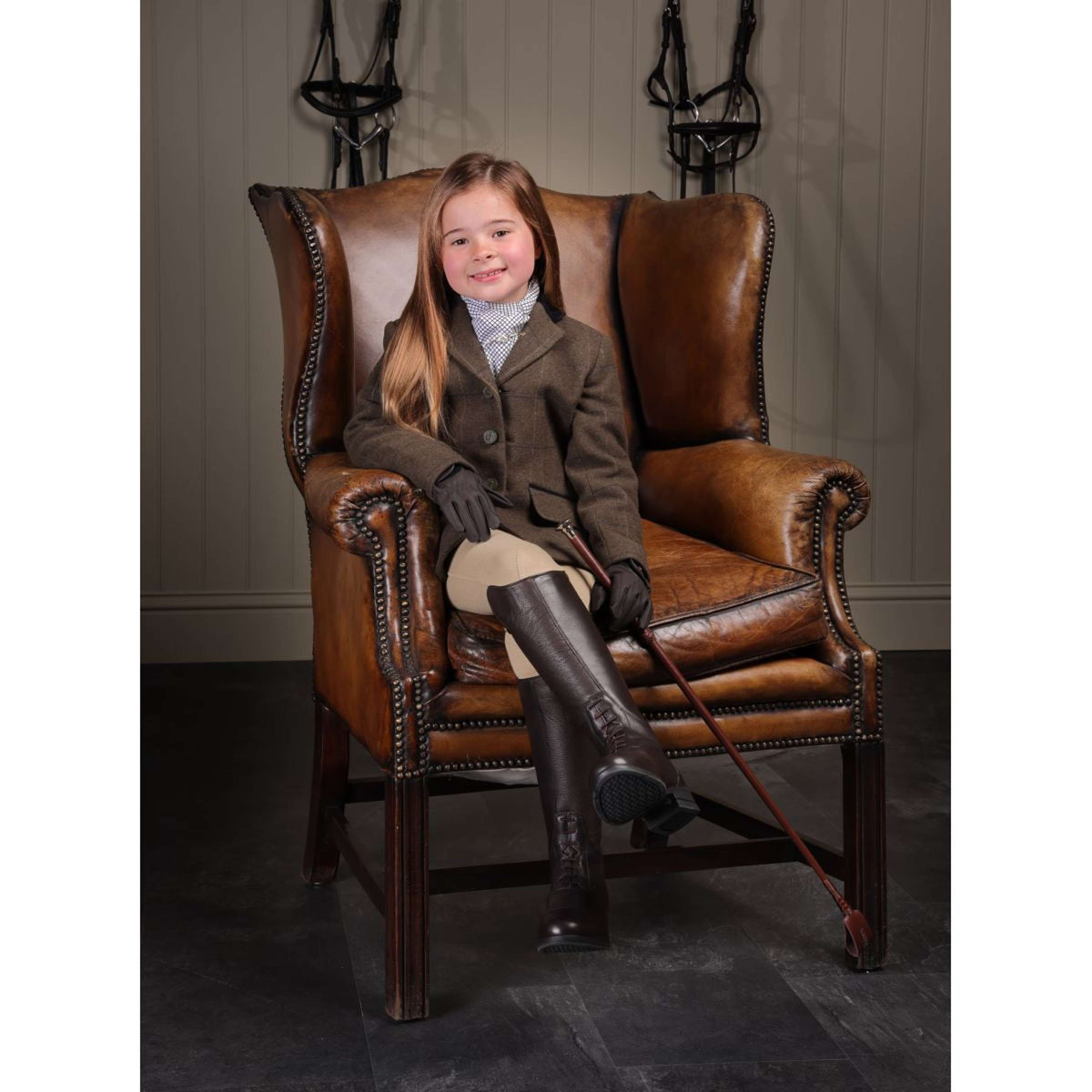 Aubrion by Shires Wedstrijdjasje Saratoga Kinderen Groen Check