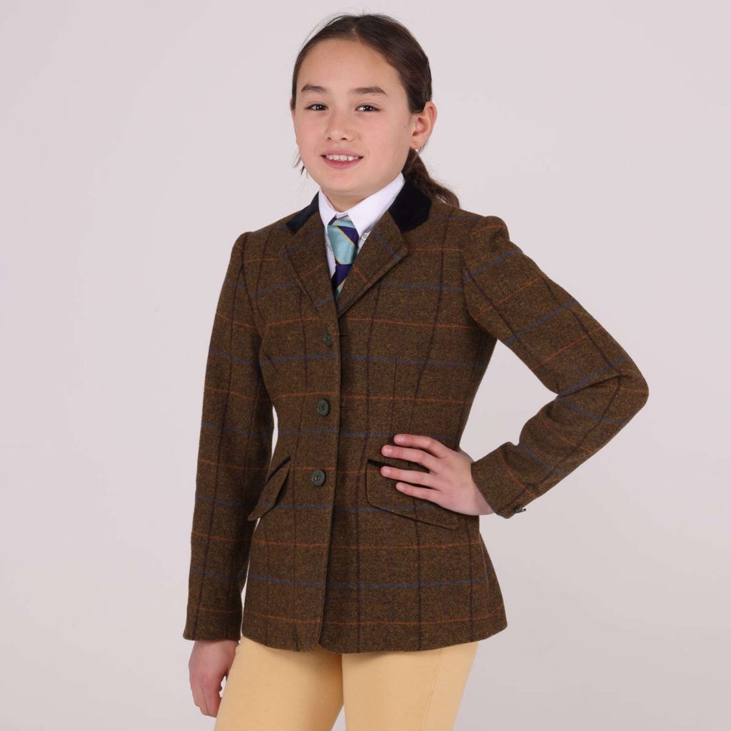 Aubrion by Shires Wedstrijdjasje Saratoga Kinderen Oak Brown Check