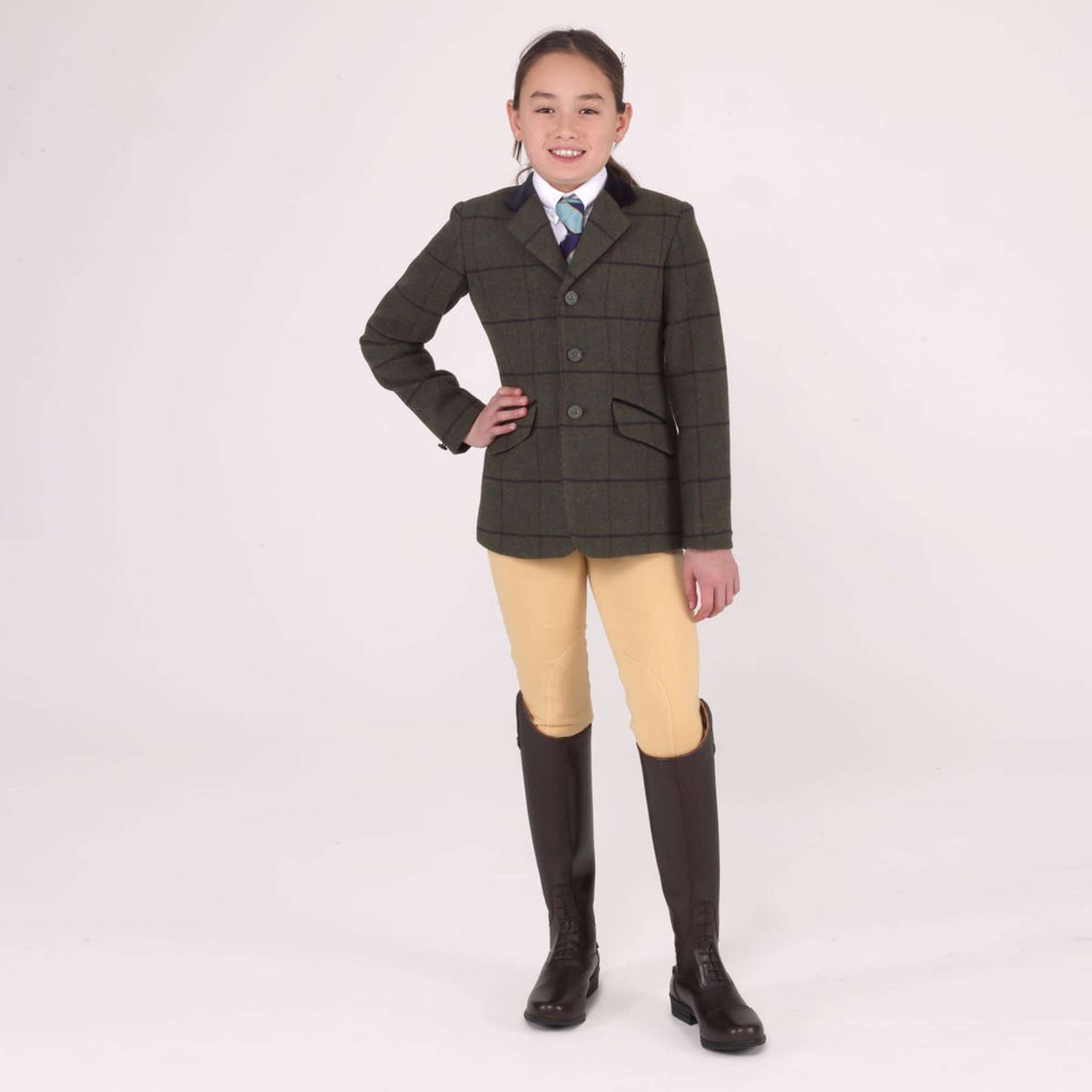 Aubrion by Shires Wedstrijdjasje Saratoga Kinderen Spruce Groen Check