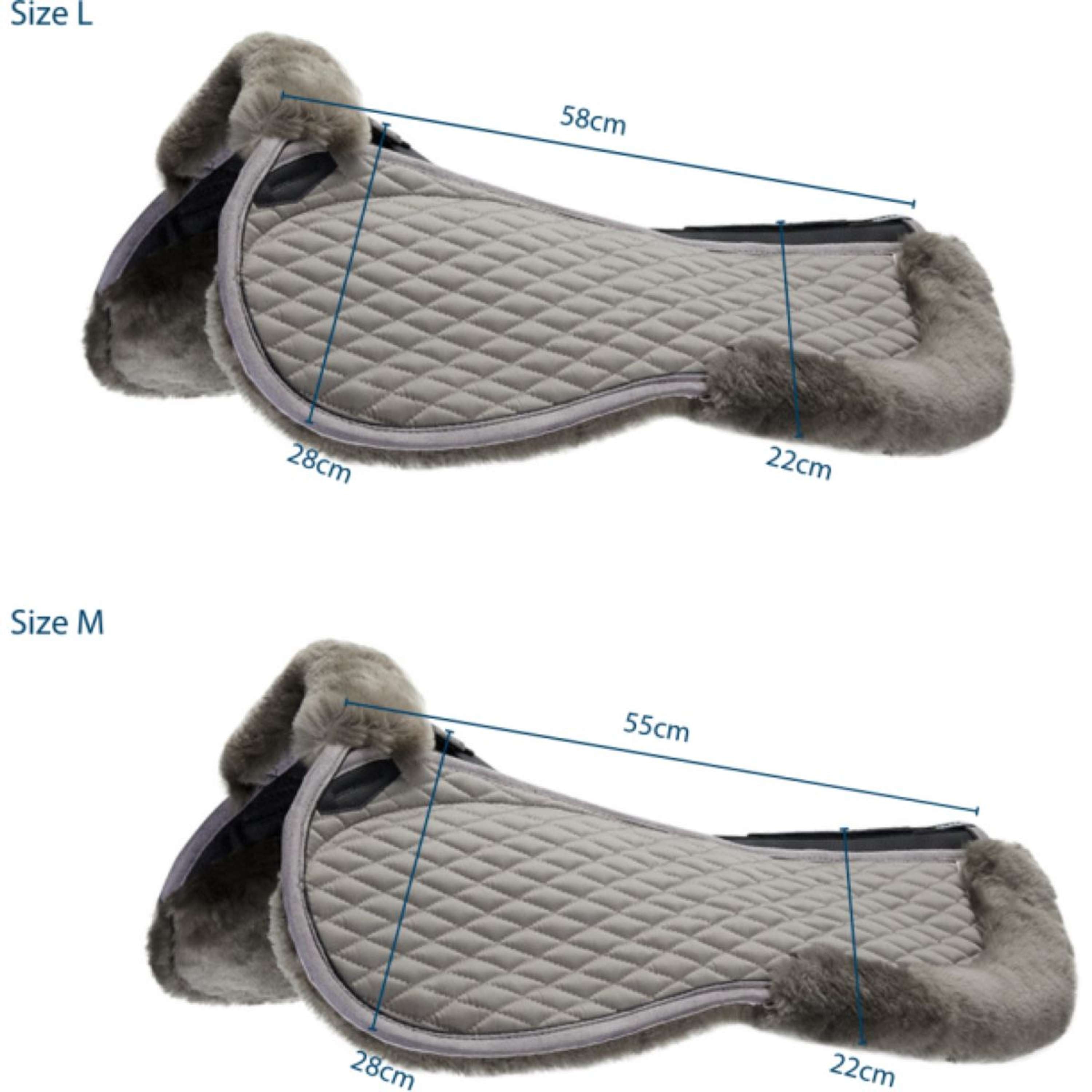 Stübben Zadelonderlegger Streamline Lambswool Springen Wit