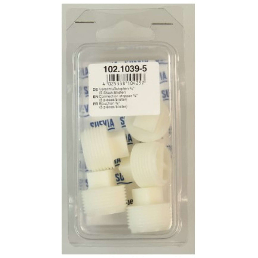 Suevia Afsluitplug 3/4 5 Stuks Wit