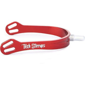 Tech Stirrups Knopsporen Verona Extra Lang Rood