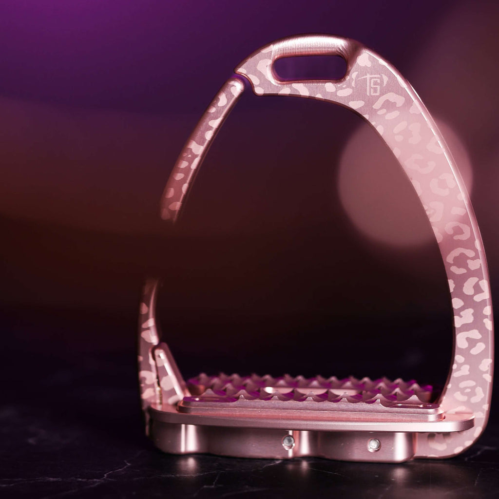 Tech Stirrups Stijgbeugels Venice Sloped EVO Leopard Rosegold