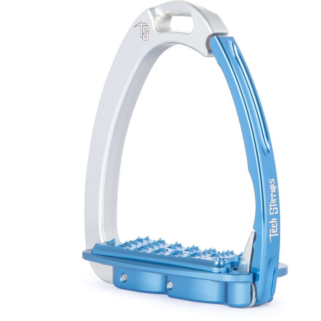 Tech Stirrups Stijgbeugels Venice Sloped EVO Zilver/Blauw