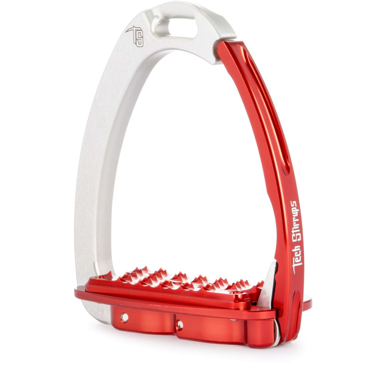 Tech Stirrups Stijgbeugels Venice Sloped EVO Zilver/Rood