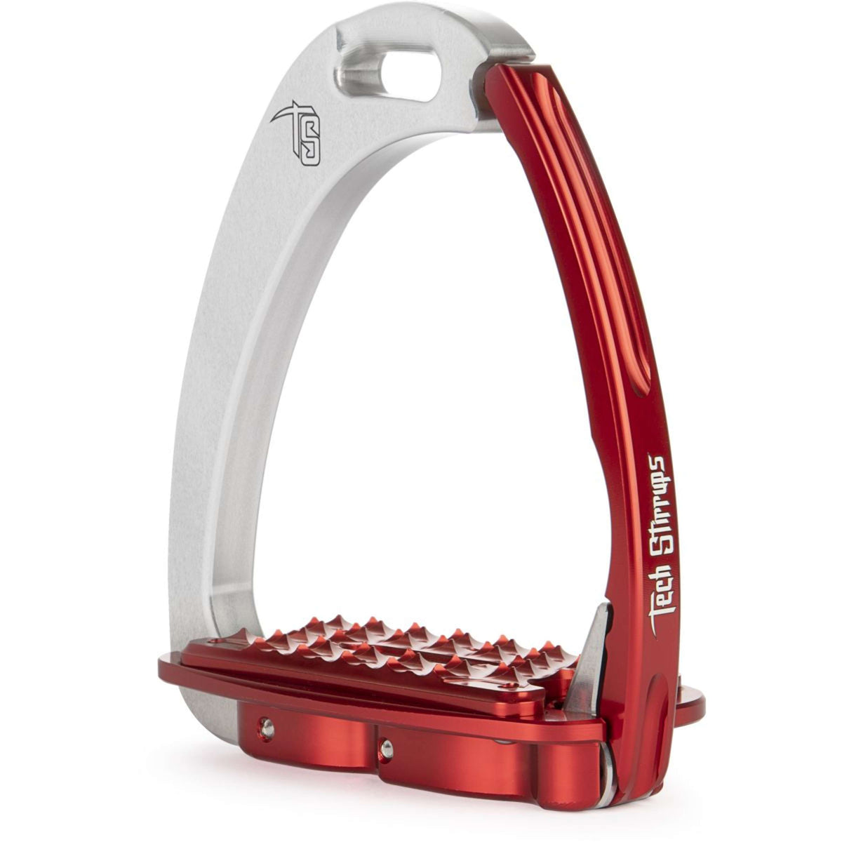 Tech Stirrups Stijgbeugels Venice Sloped M Zilver/Rood