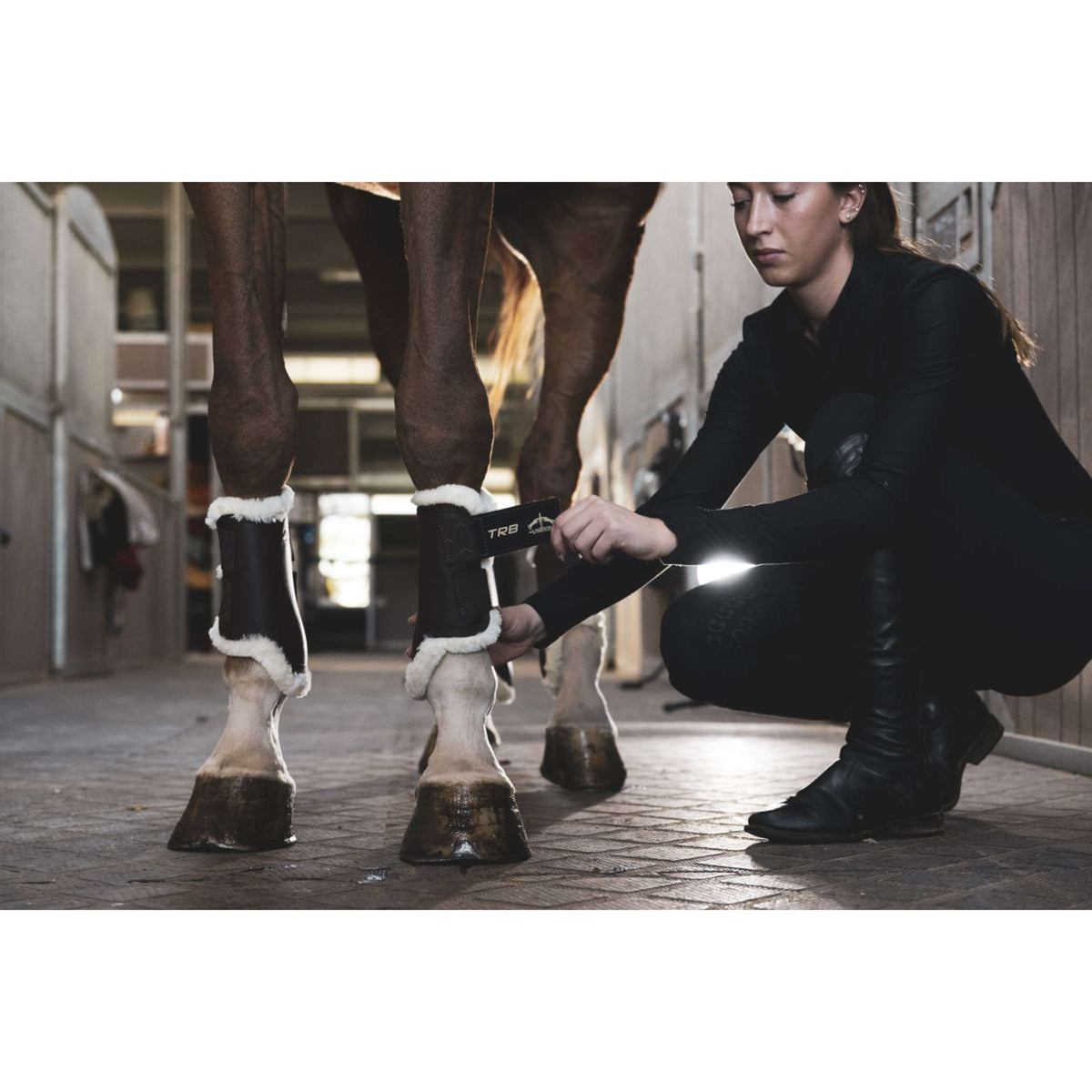 Veredus Beenbeschermers TRB Save the Sheep Front Zwart