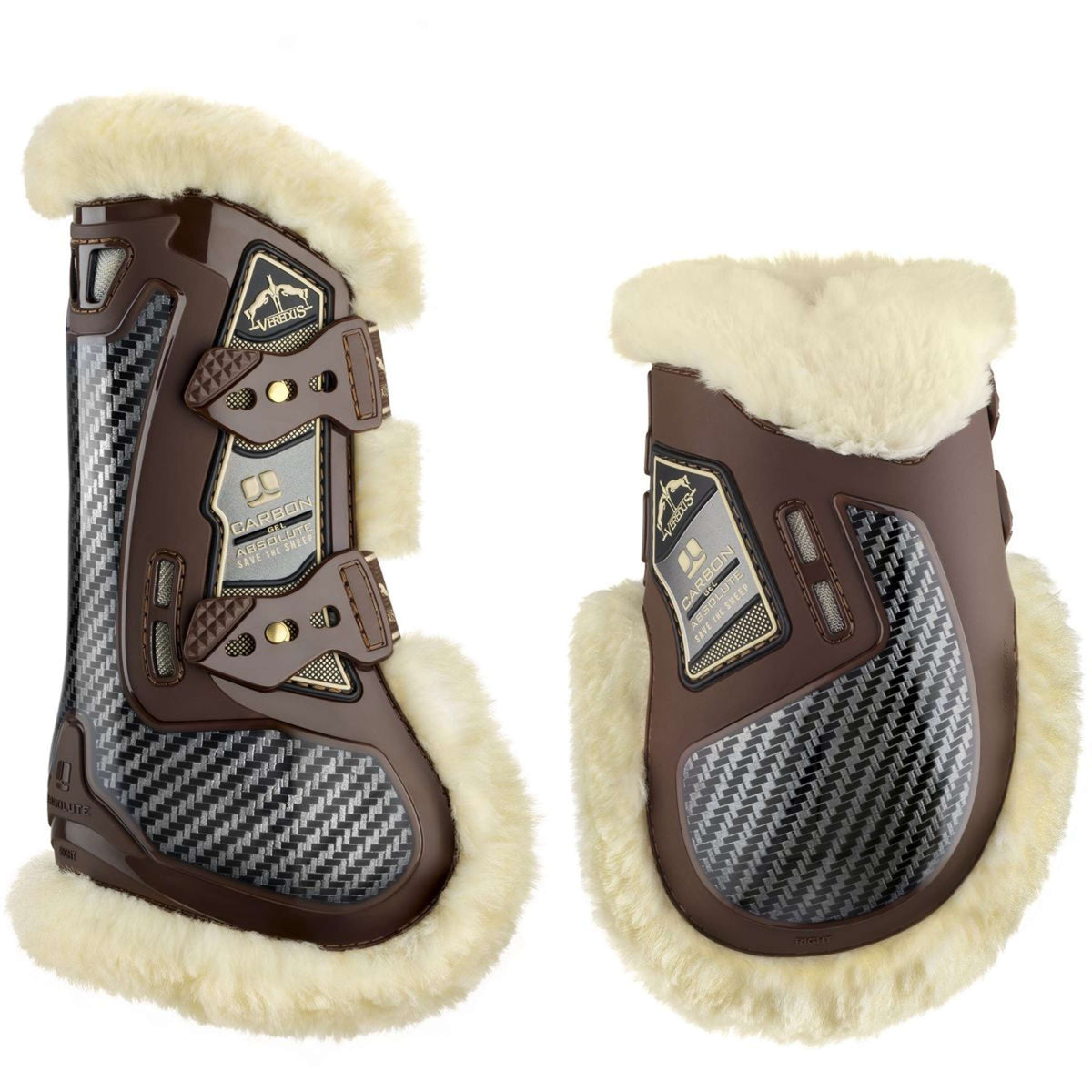 Veredus Peesbeschermers Carbon Gel Absolute Save the Sheep Front Bruin