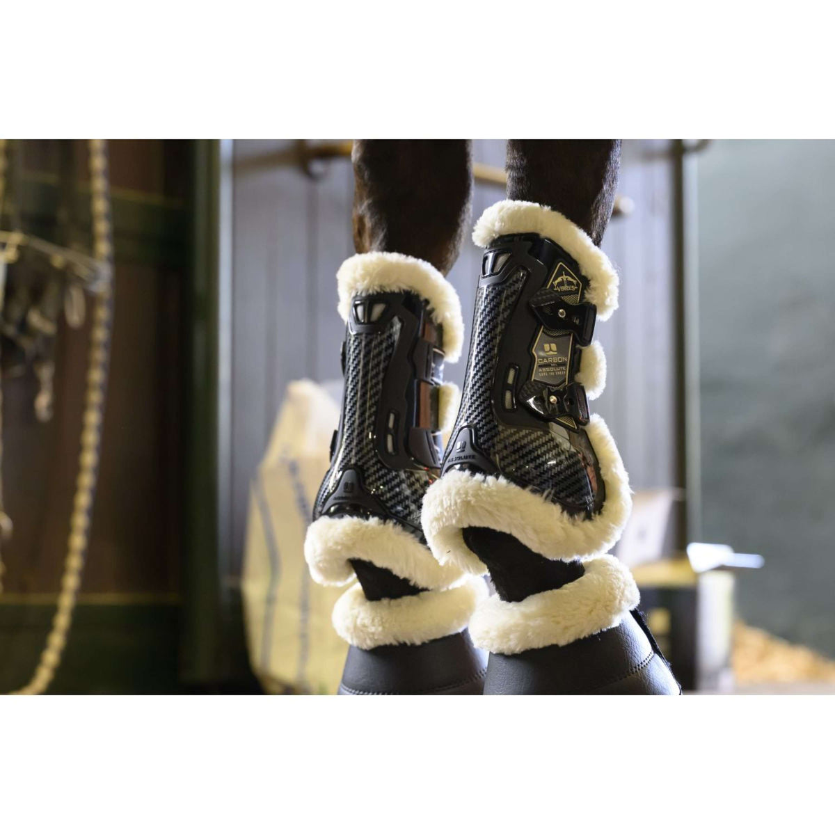 Veredus Peesbeschermers Carbon Gel Absolute Save the Sheep Front Zwart