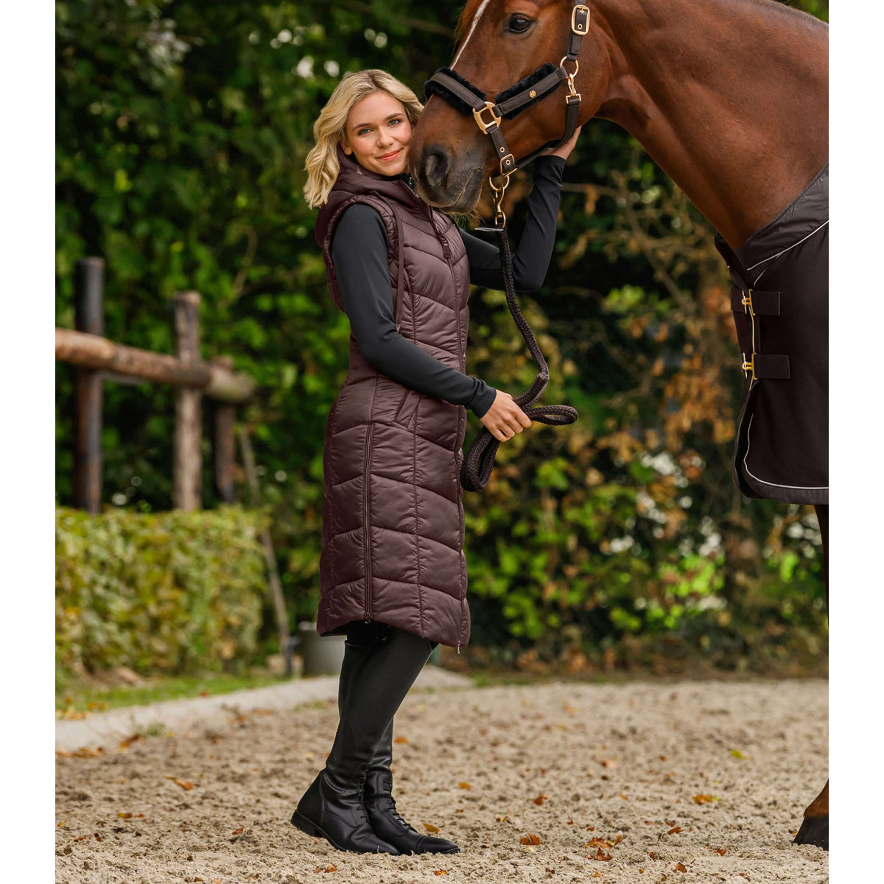 ELT Lange Bodywarmer Ostende Mahogany