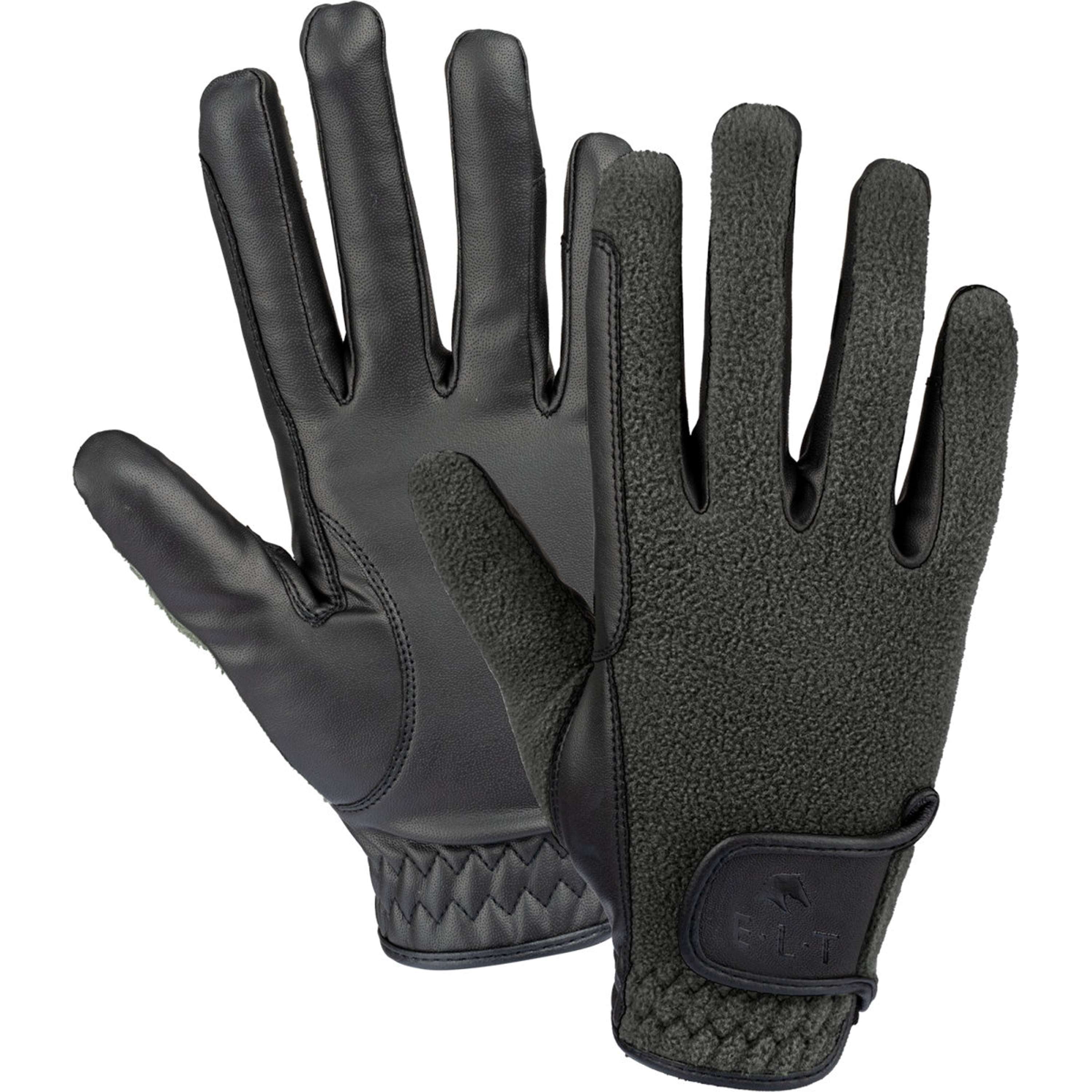 ELT Rijhandschoenen Winter Fleece Zwart