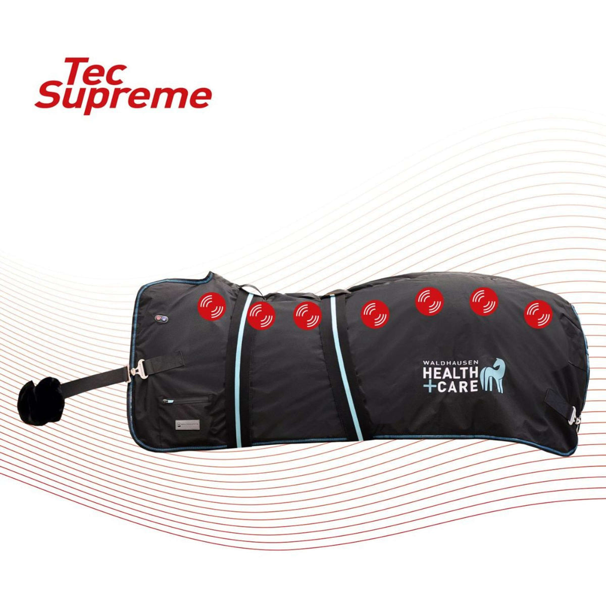 Waldhausen Verwarmings- en Massage Deken TecSupreme Zwart