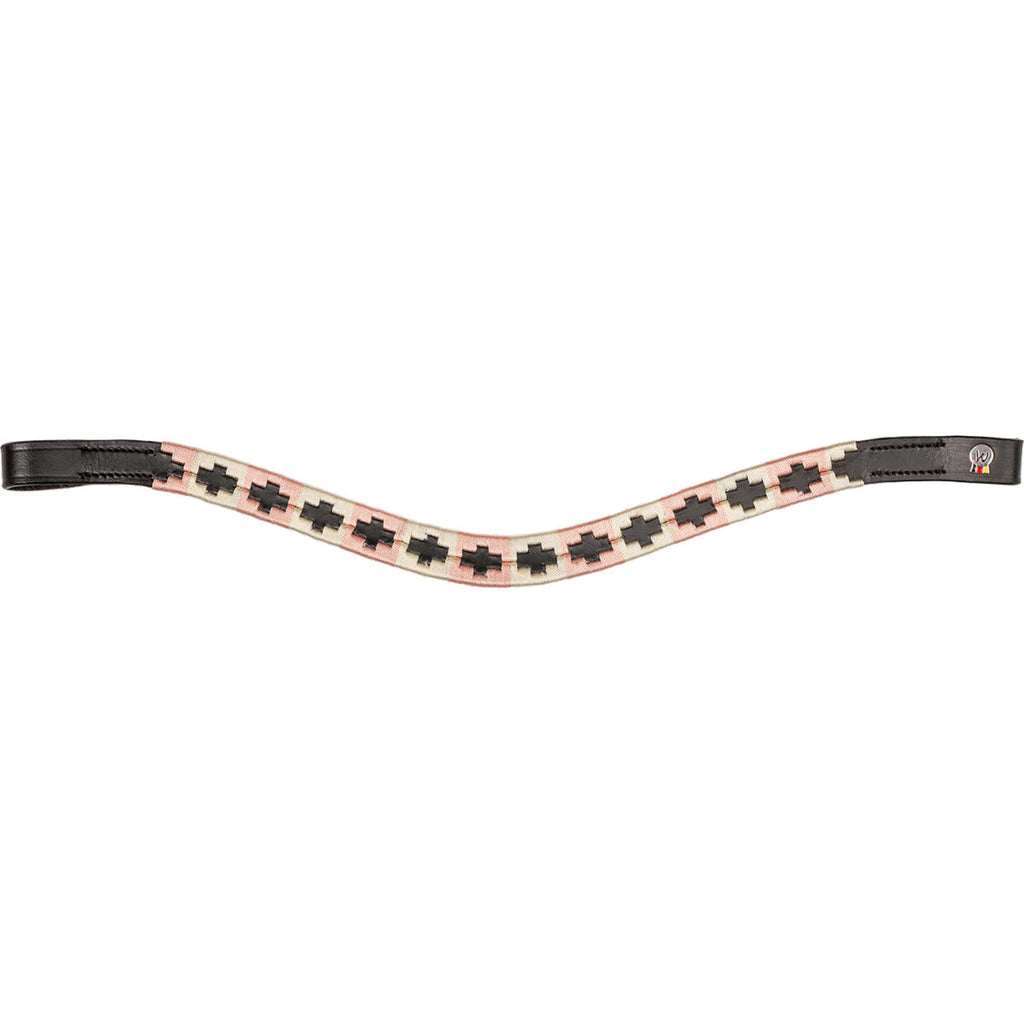 Waldhausen Frontriem X-Line Polo Zwart/Roze/Beige