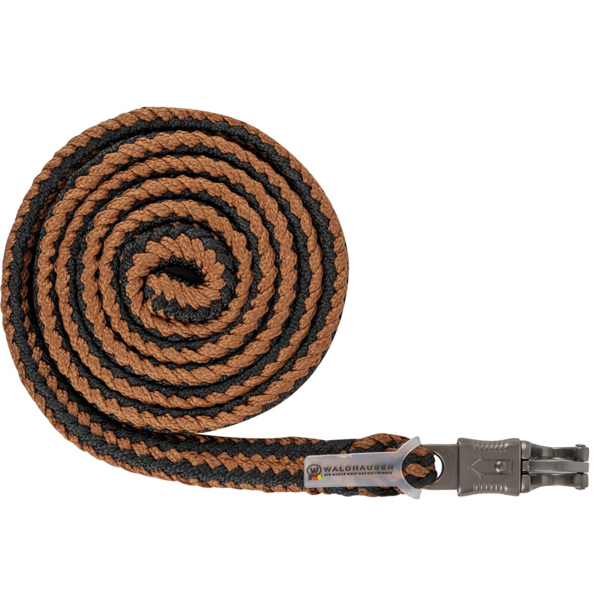 Waldhausen Lead Rope Plus met Musketon Cinnamon/Zwart