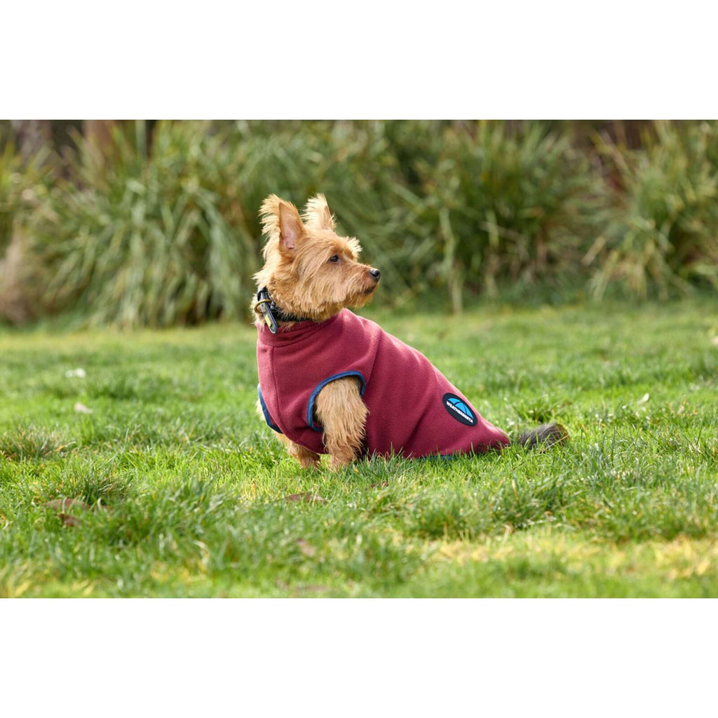 WeatherBeeta Hondendeken ComFiTec Fleece Zip Burgundy/Navy