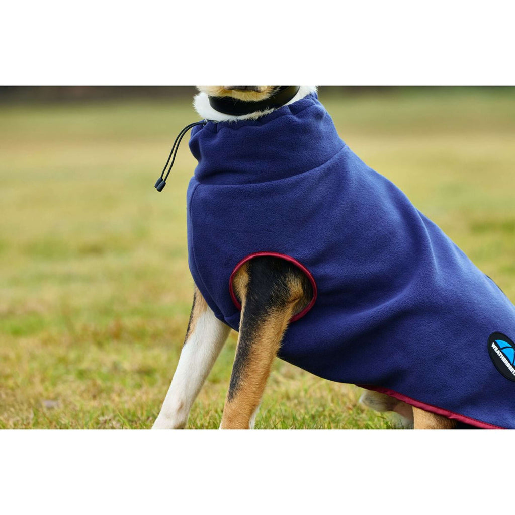 WeatherBeeta Hondendeken ComFiTec Fleece Zip Navy/Burgundy