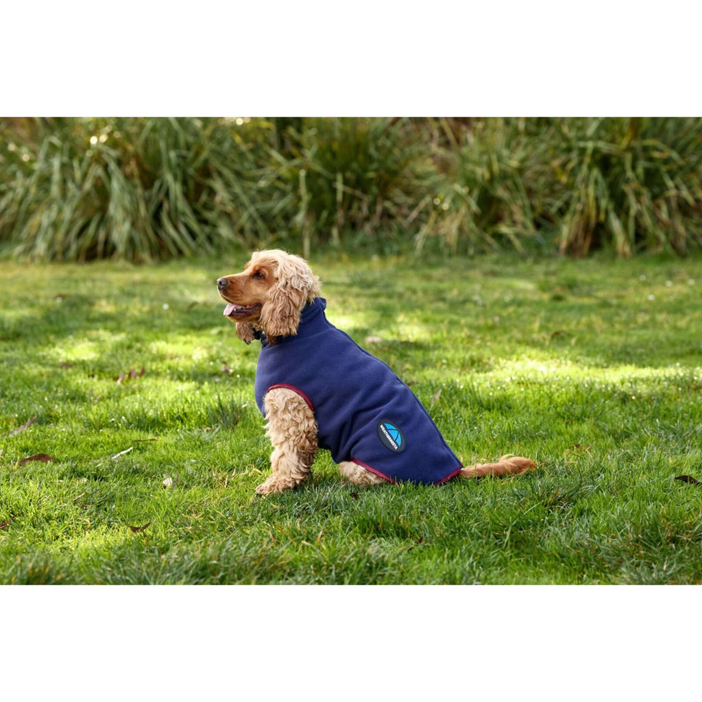 WeatherBeeta Hondendeken ComFiTec Fleece Zip Navy/Burgundy