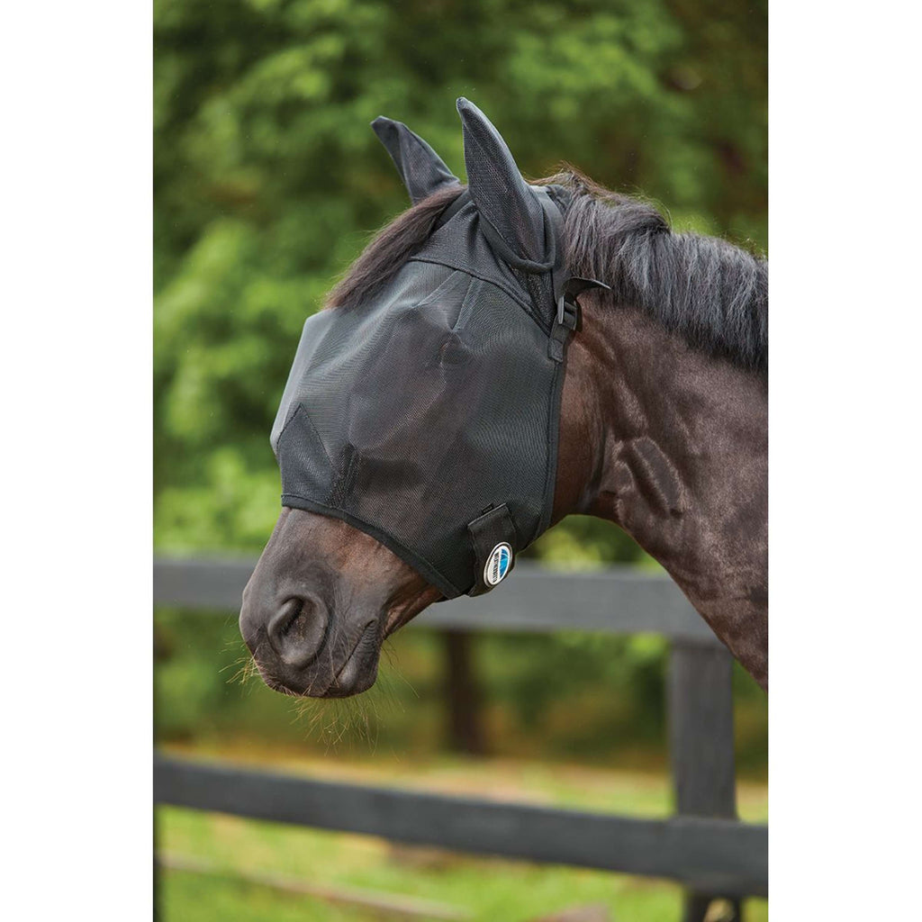 WeatherBeeta Vliegenmasker ComFiTec Double Dart Deluxe met Oren Zwart