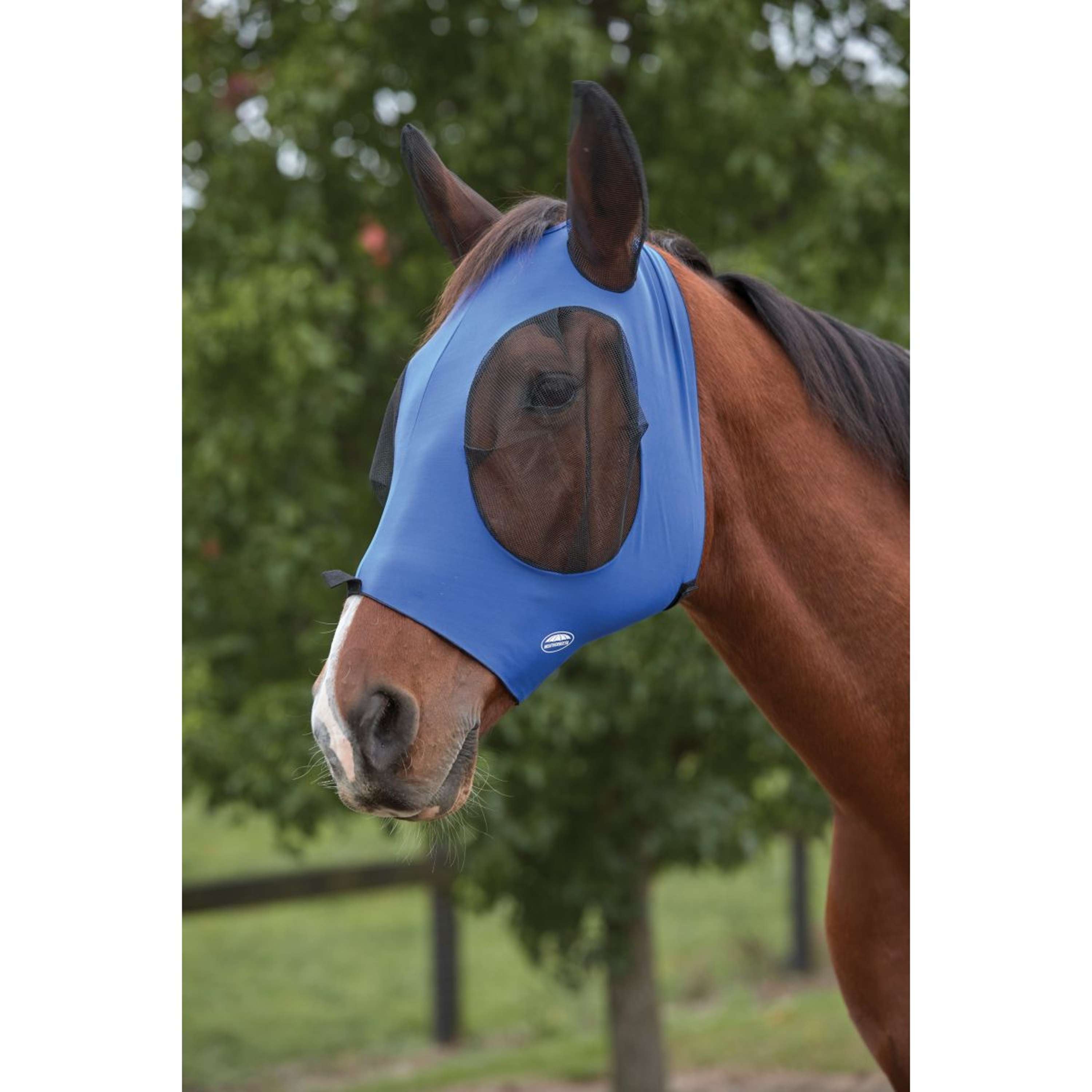 WeatherBeeta Vliegenmasker Deluxe Stretch Bug met Oren Royal Blauw/Zwart