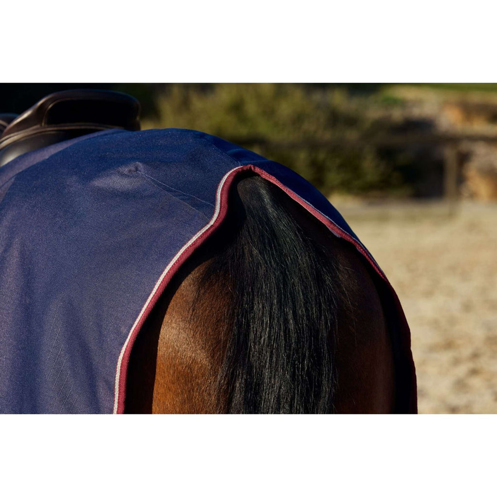 WeatherBeeta Uitrijdeken Essential Fleece Lined Quarter Sheet Navy/Burgundy