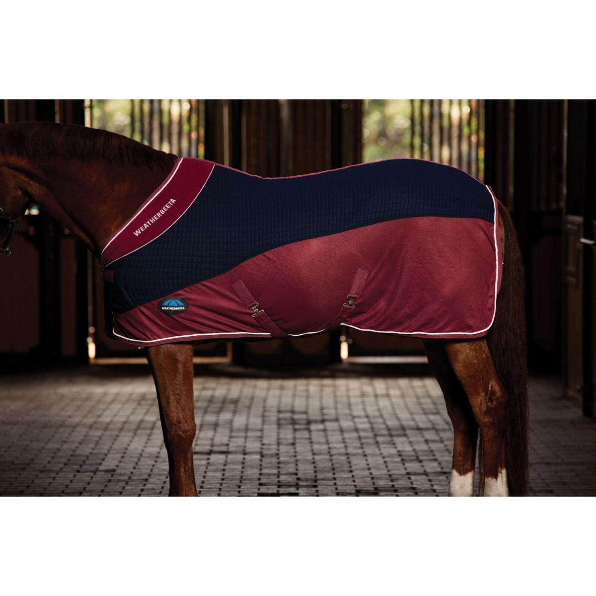 WeatherBeeta Fleecedeken Thermo-Air Standard Neck Navy/Burgundy