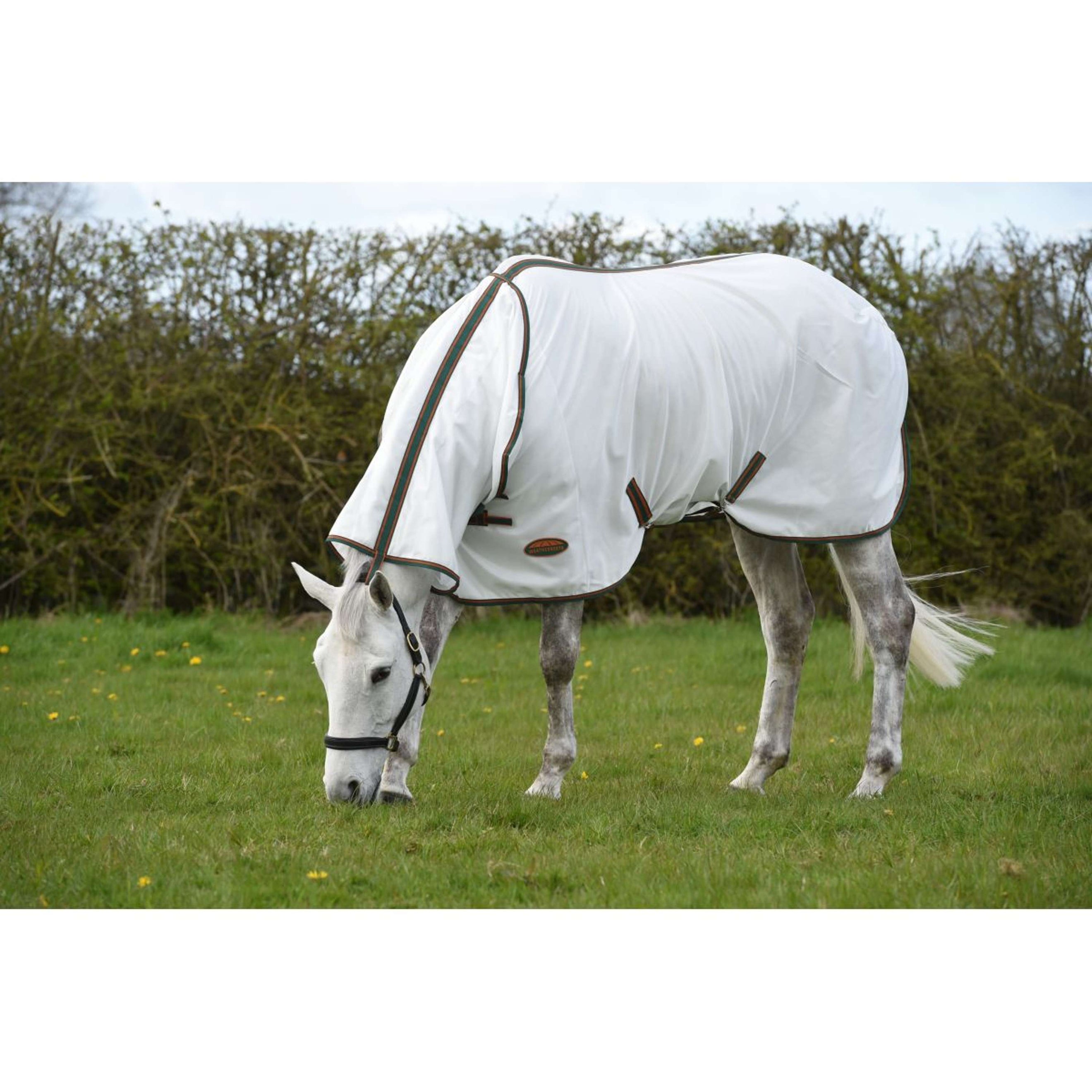 WeatherBeeta Vliegendeken ComFiTec Tyro Mesh Combo Neck White/Green/Burnt Orange