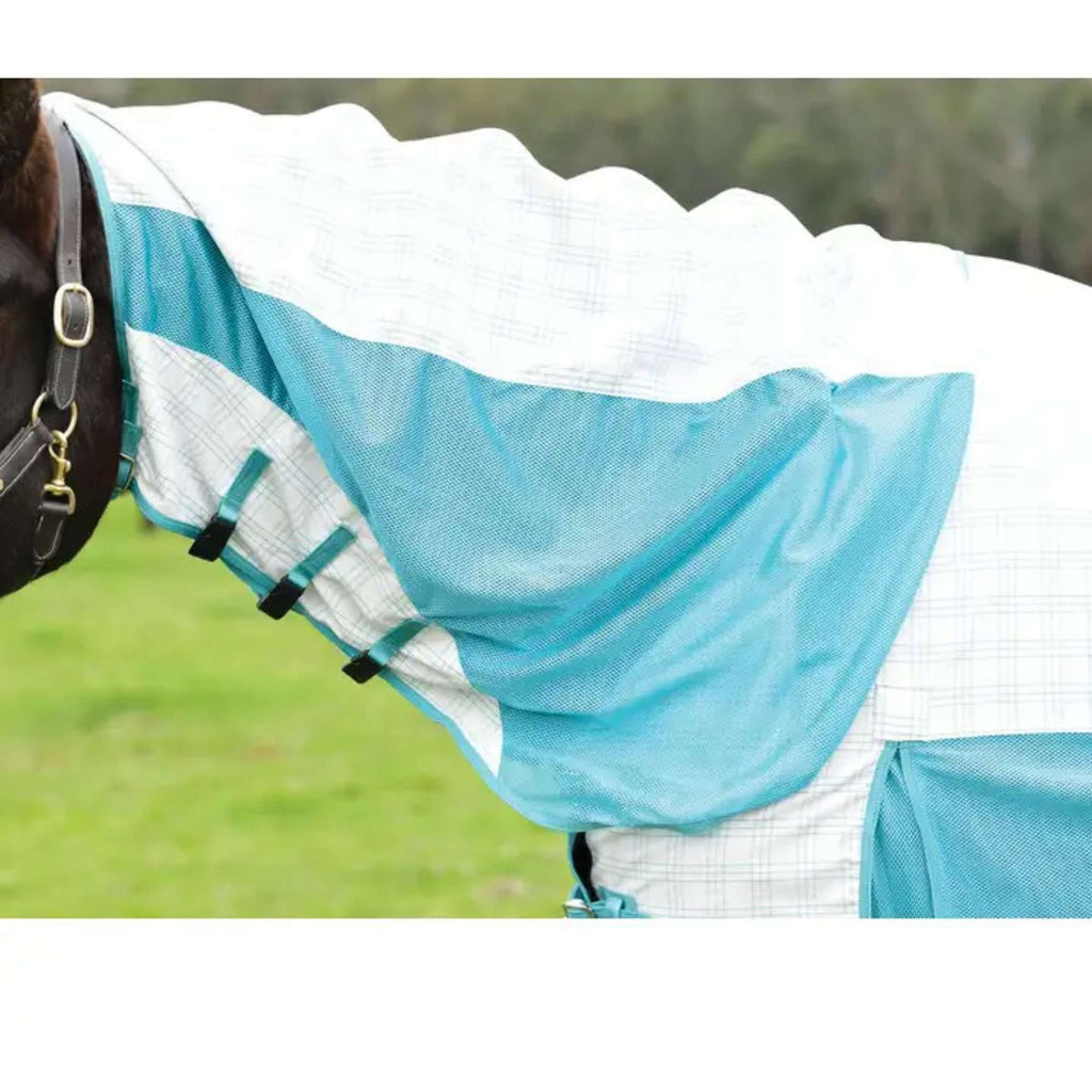 WeatherBeeta Cooler Cotton Airstream II Detach-A-Neck White/Mint