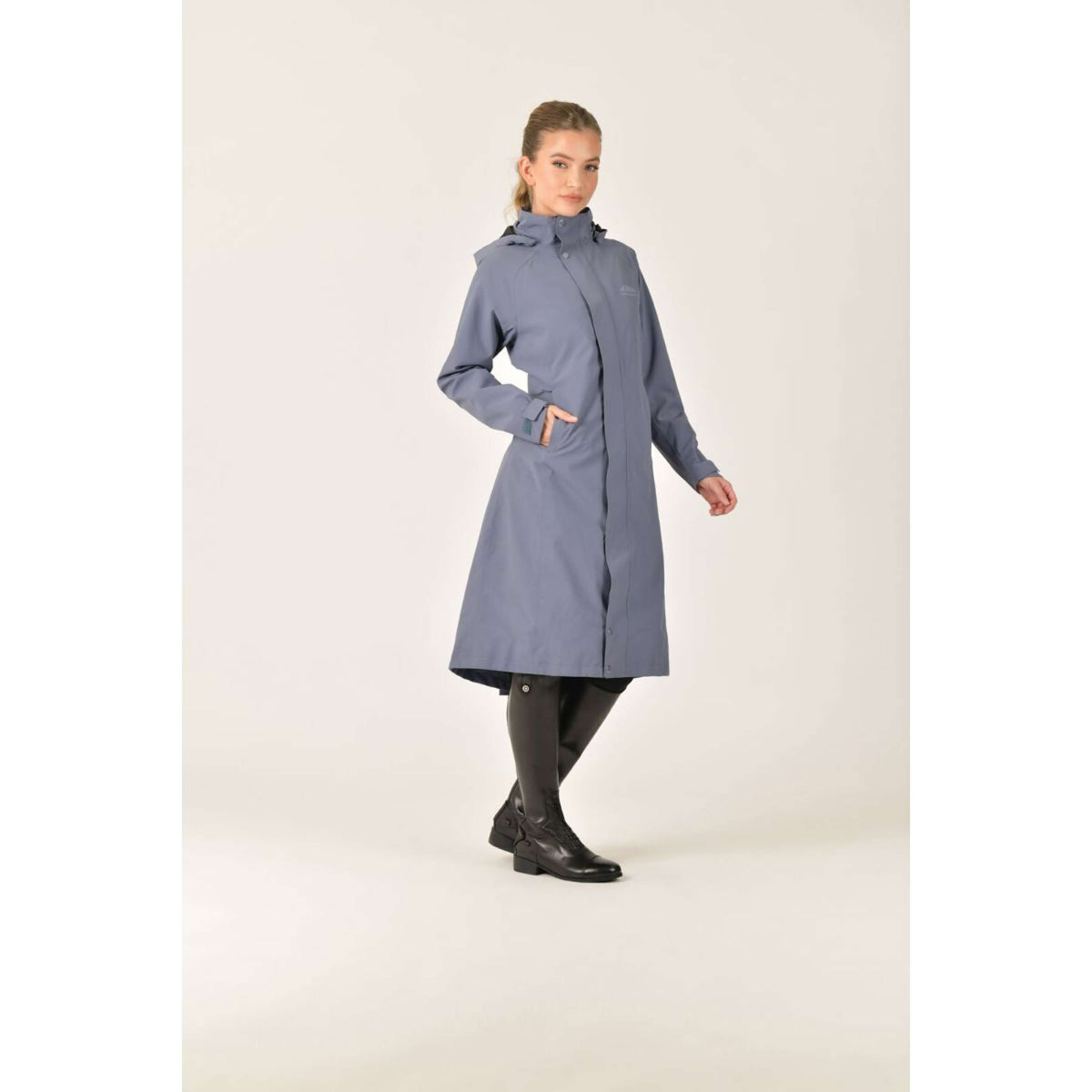 WeatherBeeta Lange Jas Windbreaker Longline Slate Blue