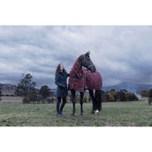 WeatherBeeta ComFiTec Essential Turnout Detach-A-Neck 220g Burgundy/Navy