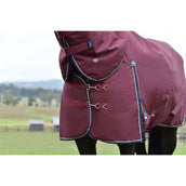 WeatherBeeta ComFiTec Essential Turnout Detach-A-Neck 220g Burgundy/Navy