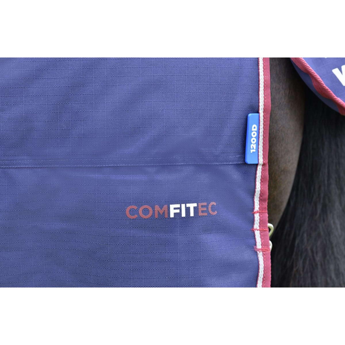 WeatherBeeta ComFiTec Essential Turnout Detach-A-Neck 220g Navy/Burgundy