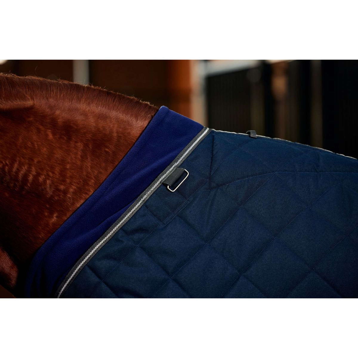 WeatherBeeta Staldeken ComFiTec 100D Diamond Quilt Detach-A-Neck 220g Navy/Charcoal