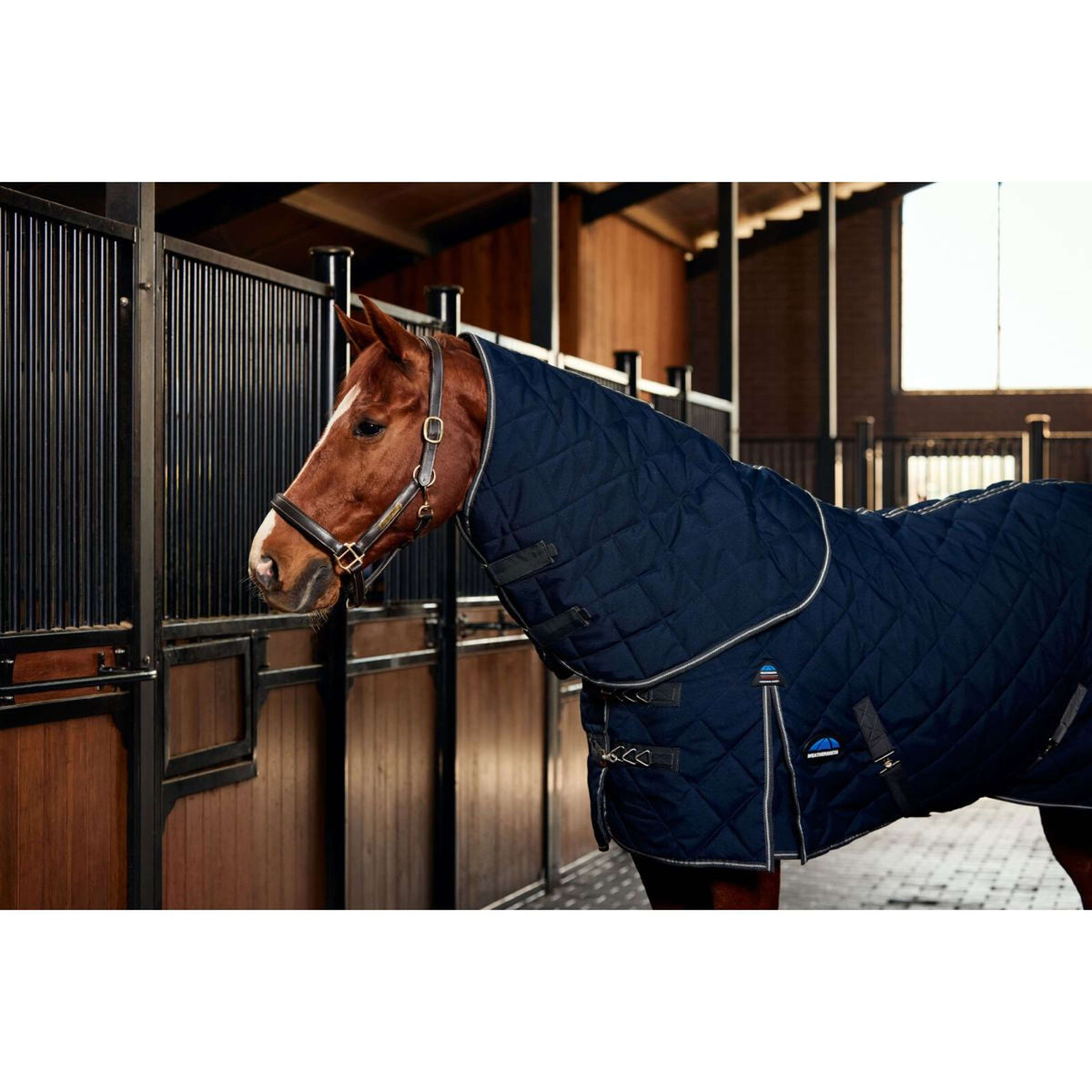 WeatherBeeta Staldeken ComFiTec 100D Diamond Quilt Detach-A-Neck 220g Navy/Charcoal