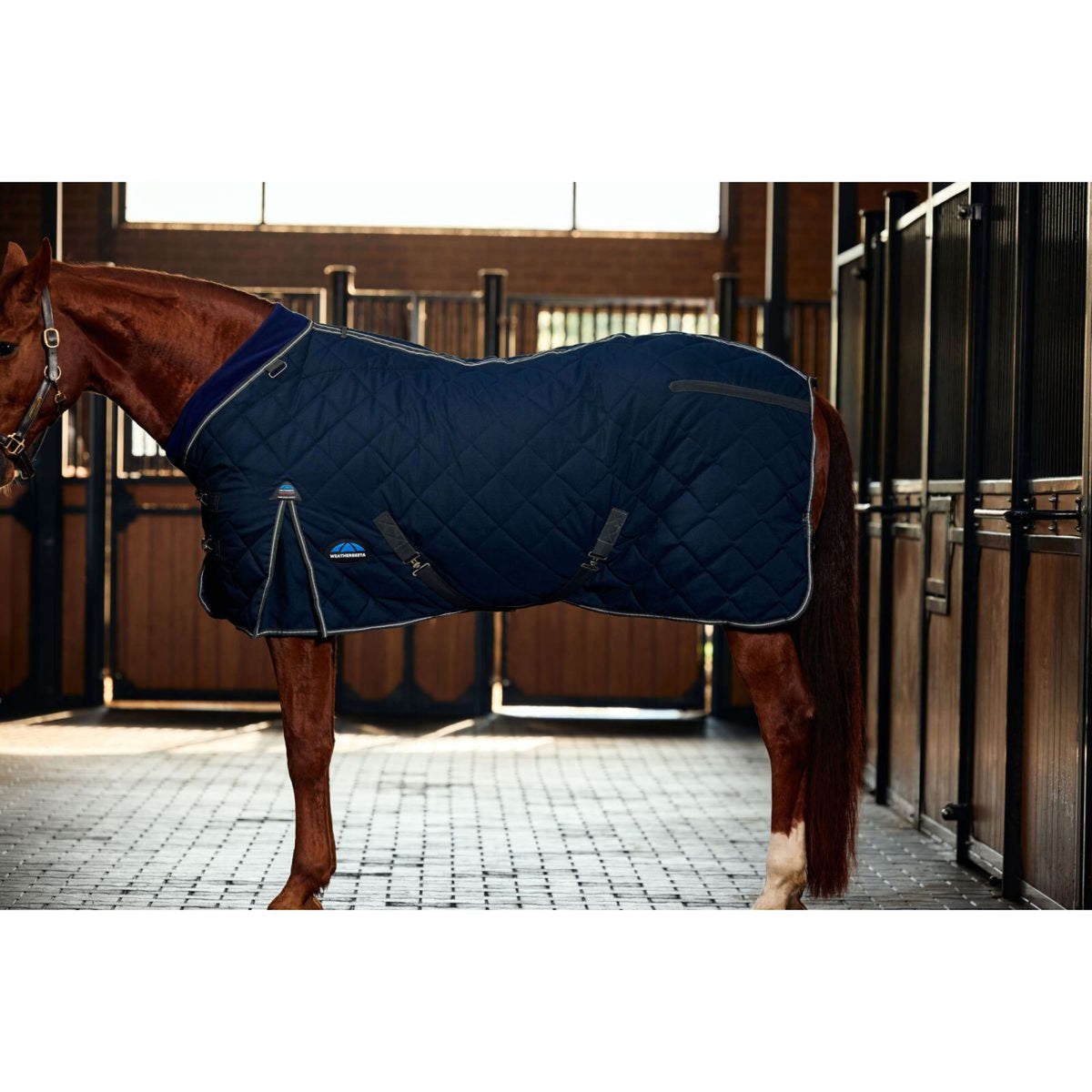 WeatherBeeta Staldeken ComFiTec 100D Diamond Quilt Detach-A-Neck 220g Navy/Charcoal