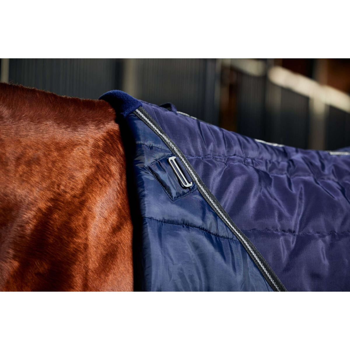 WeatherBeeta Staldeken ComFiTec PP Channel Quilt Detach-A-Neck 220g Navy/Charcoal