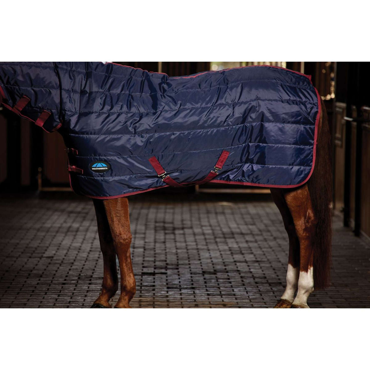 WeatherBeeta Staldeken ComFiTec 210D Channel Quilt Combo Neck 100g Navy/Burgundy