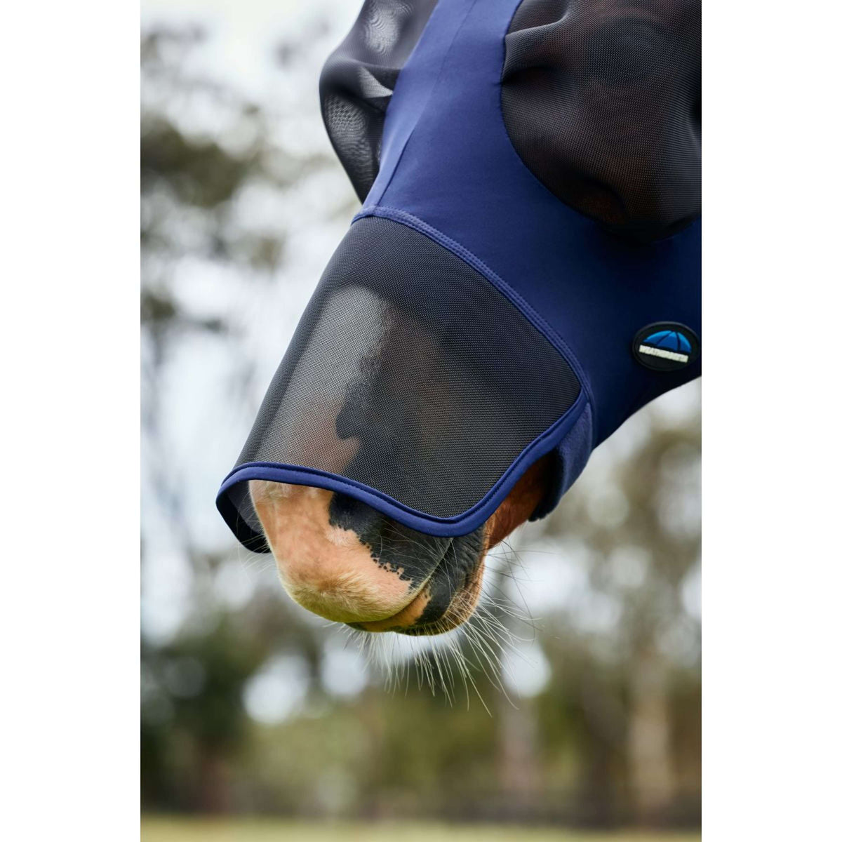 WeatherBeeta Vliegenmasker ComFiTec Luxe Stretch met Oren en Neus Navy/Zwart