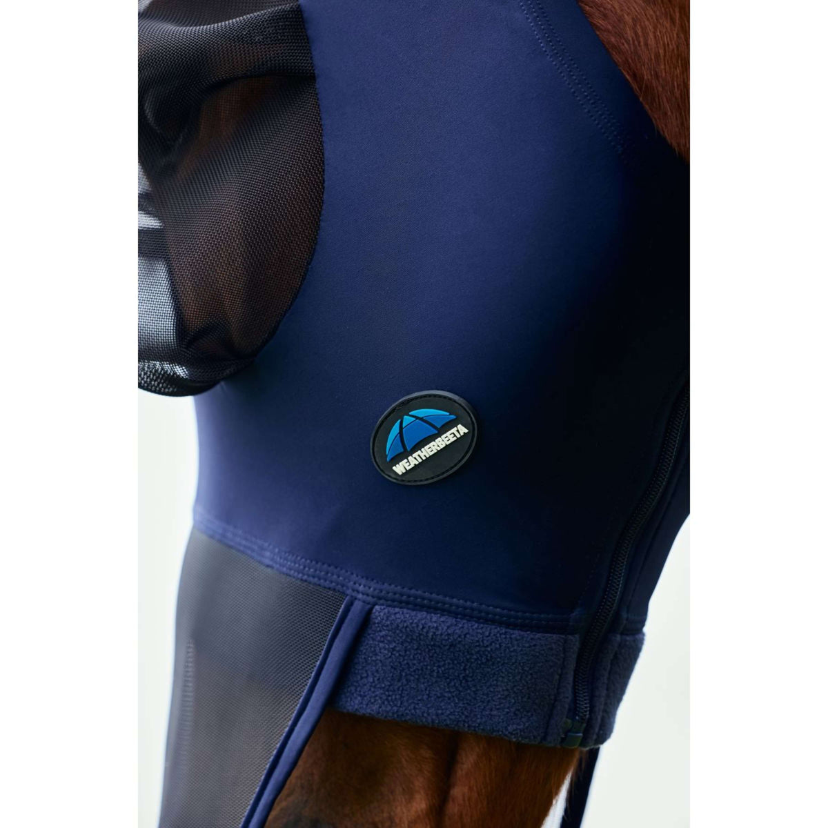 WeatherBeeta Vliegenmasker ComFiTec Luxe Stretch met Oren en Neus Navy/Zwart