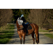 WeatherBeeta Vliegenmasker ComFiTec Hexi Ride On Fly met Oren Zilver