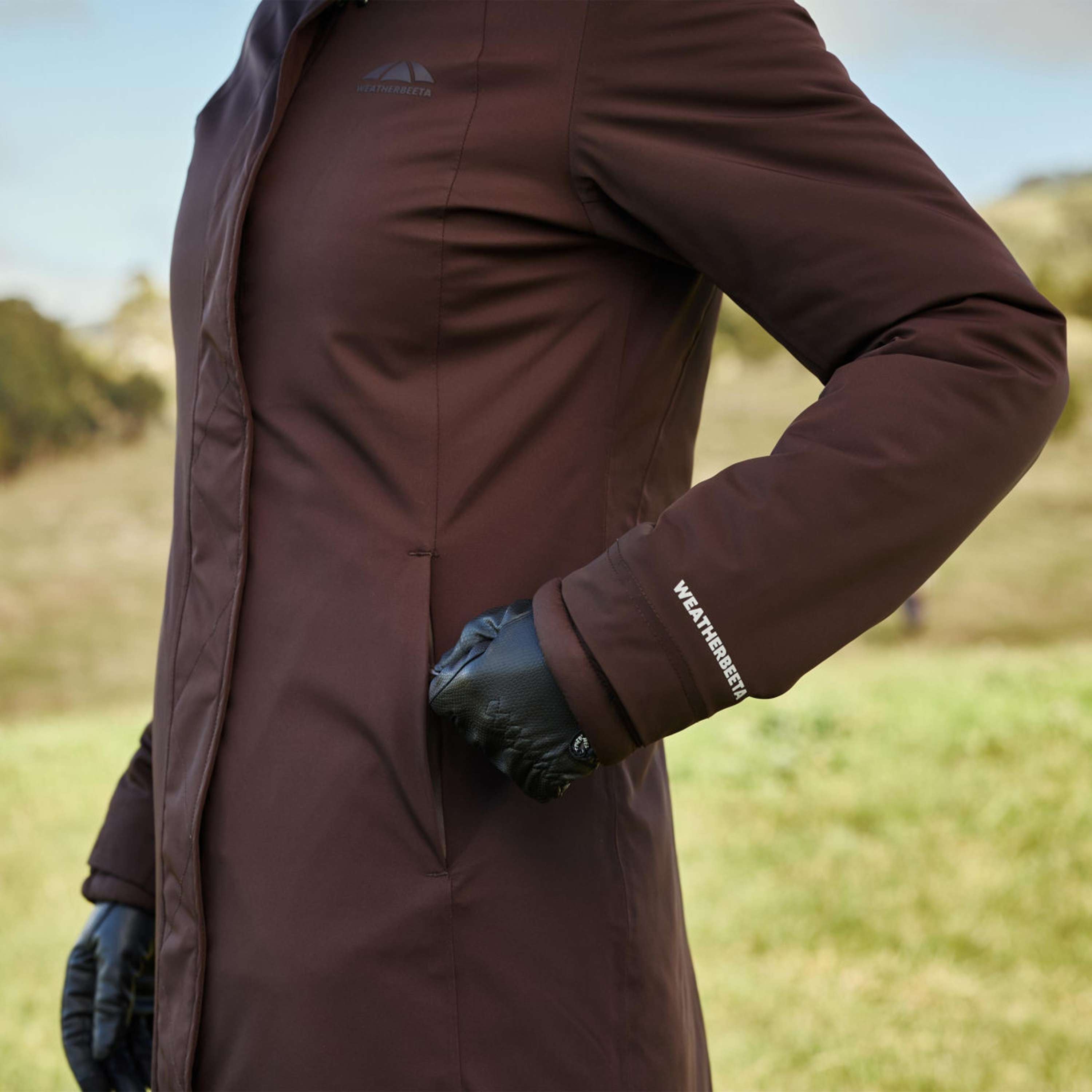 WeatherBeeta Lange Jas Protect Waterproof Insulated Longline Espresso