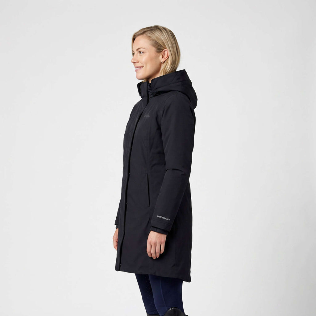 WeatherBeeta Lange Jas Protect Waterproof Insulated Longline Zwart
