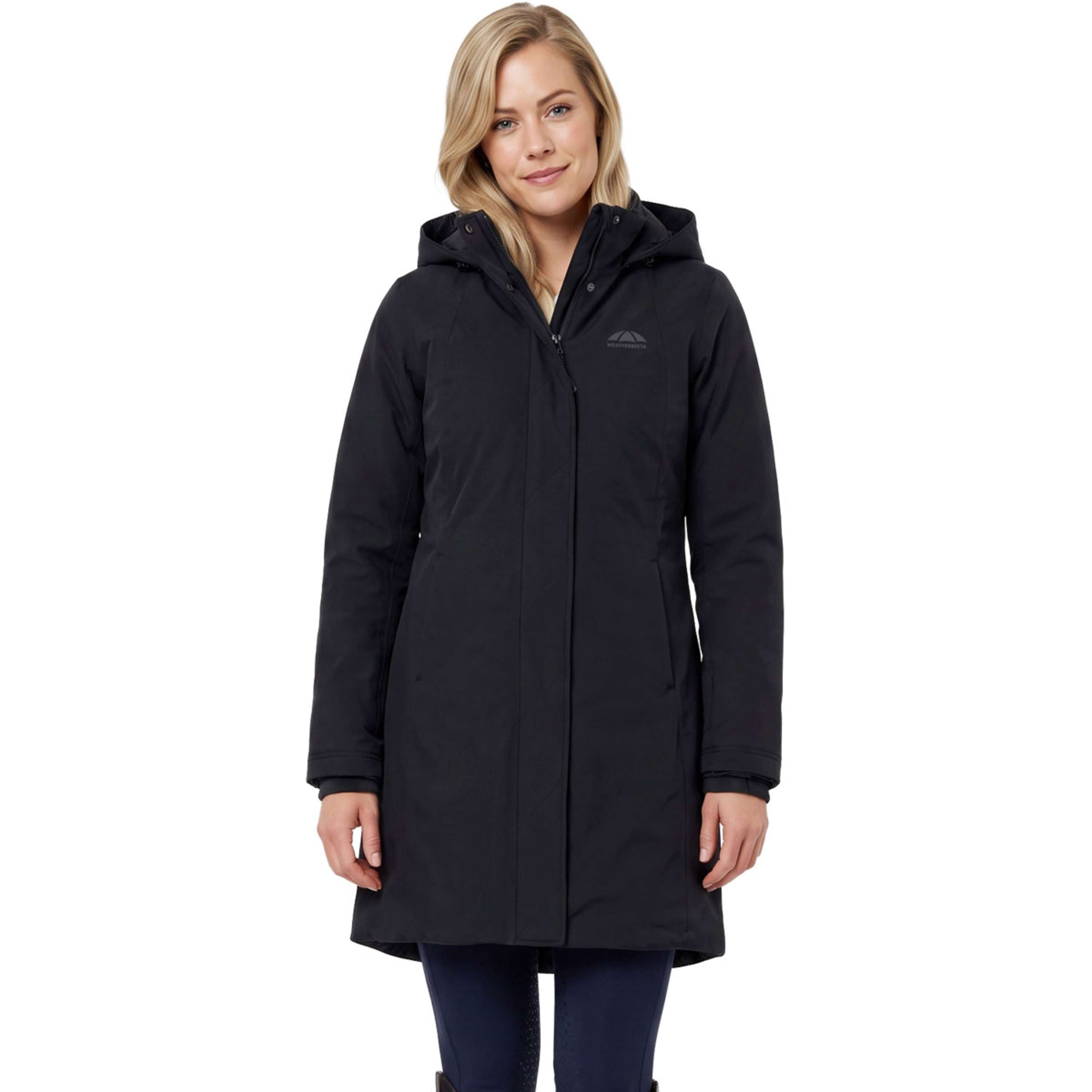 WeatherBeeta Lange Jas Protect Waterproof Insulated Longline Zwart