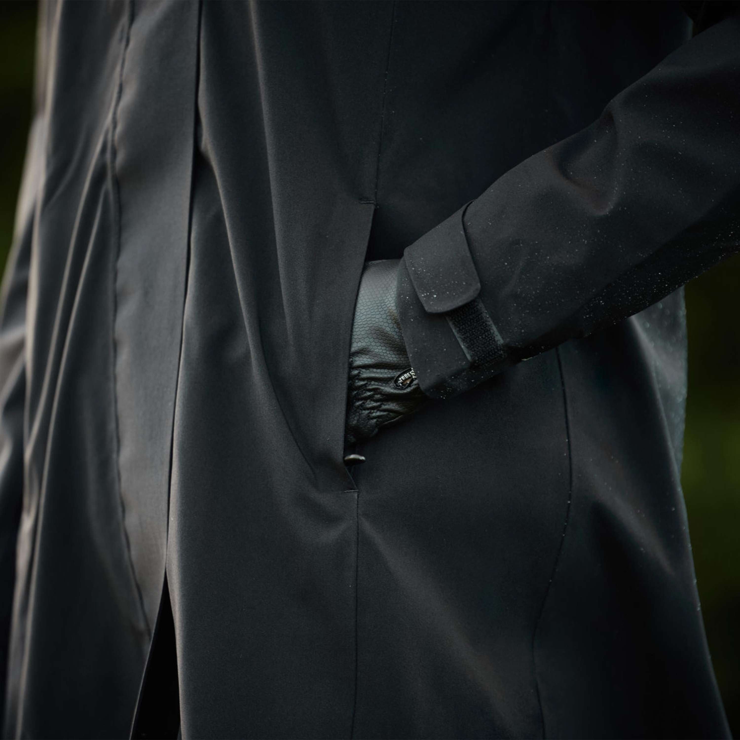 WeatherBeeta Lange Jas Windbreaker Reflective Longline Zwart