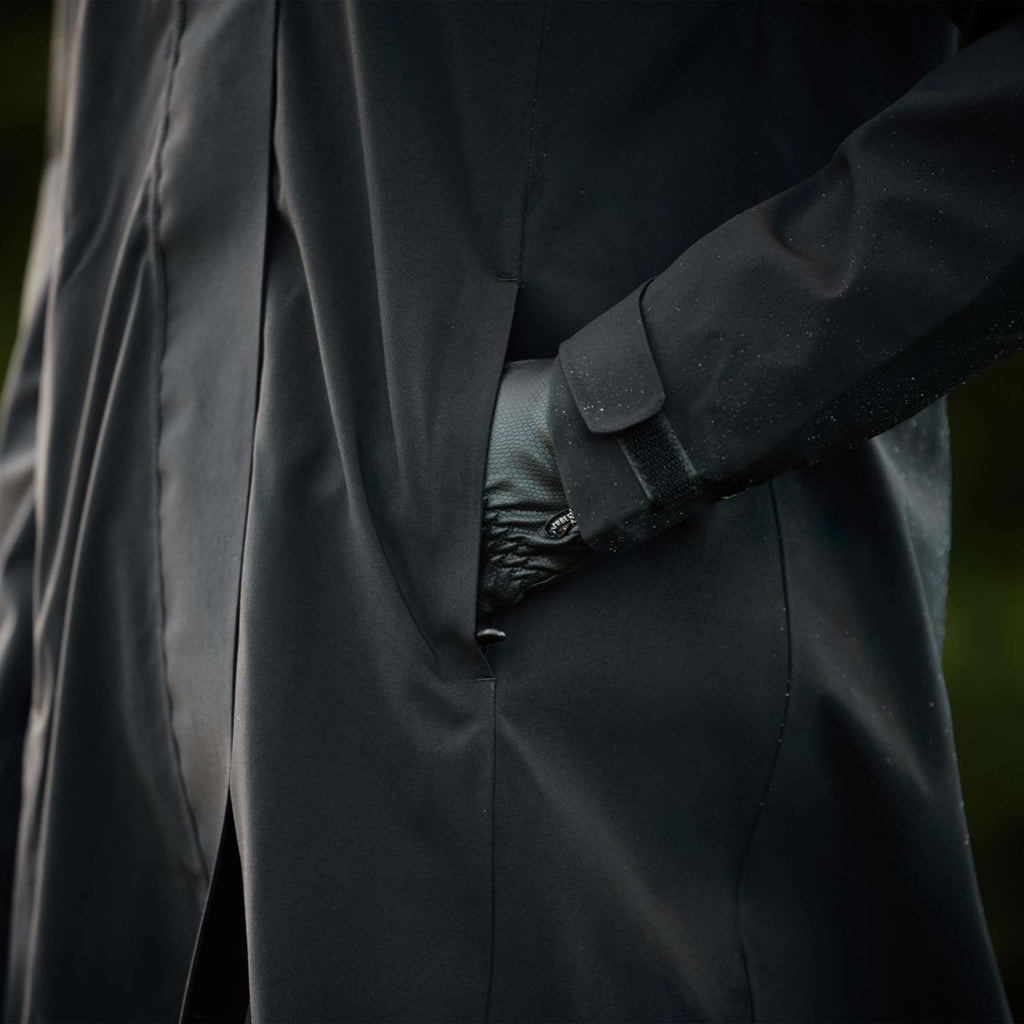 WeatherBeeta Lange Jas Windbreaker Reflective Longline Zwart