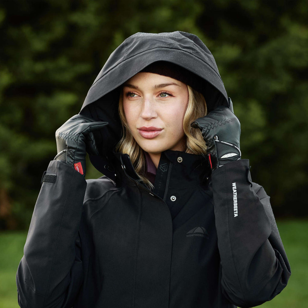 WeatherBeeta Lange Jas Windbreaker Reflective Longline Zwart